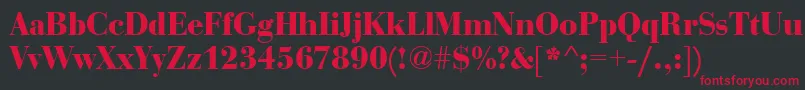 BediniBold Font – Red Fonts on Black Background