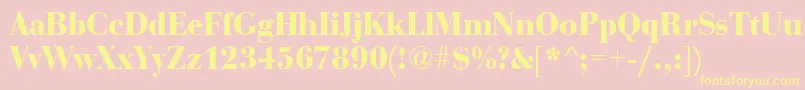 BediniBold Font – Yellow Fonts on Pink Background
