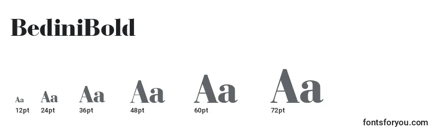 BediniBold Font Sizes