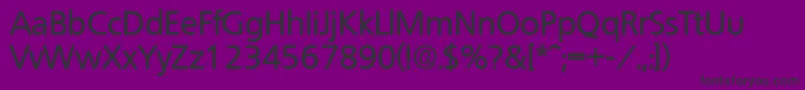 Czcionka QuebecMedium – czarne czcionki na fioletowym tle