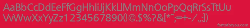 QuebecMedium Font – Gray Fonts on Red Background