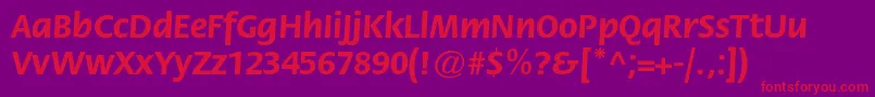 FlorastdBold Font – Red Fonts on Purple Background