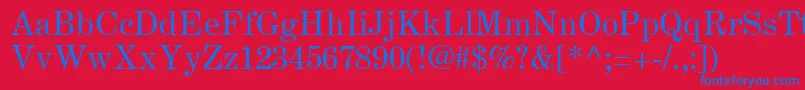 CenturyExpandedLtRoman Font – Blue Fonts on Red Background