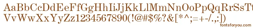 CenturyExpandedLtRoman-fontti – ruskeat fontit valkoisella taustalla