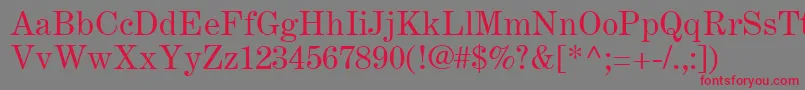 CenturyExpandedLtRoman Font – Red Fonts on Gray Background