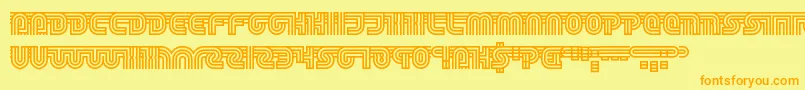 TrackAndShield Font – Orange Fonts on Yellow Background