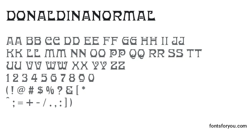 DonaldinaNormalフォント–アルファベット、数字、特殊文字