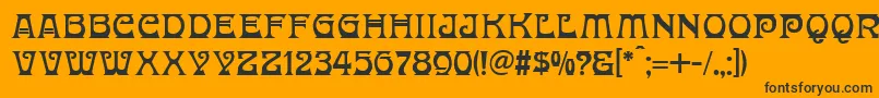 DonaldinaNormal Font – Black Fonts on Orange Background