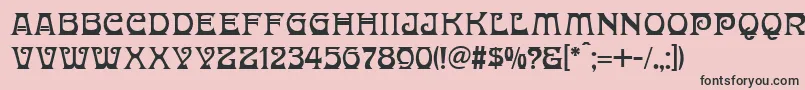 DonaldinaNormal Font – Black Fonts on Pink Background