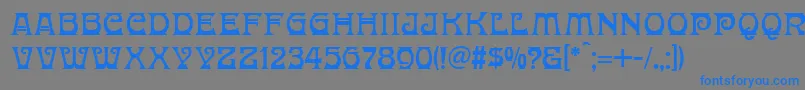 DonaldinaNormal Font – Blue Fonts on Gray Background