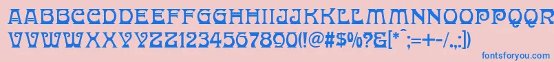 DonaldinaNormal Font – Blue Fonts on Pink Background