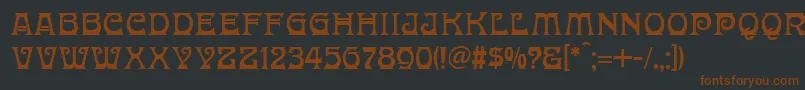 DonaldinaNormal Font – Brown Fonts on Black Background