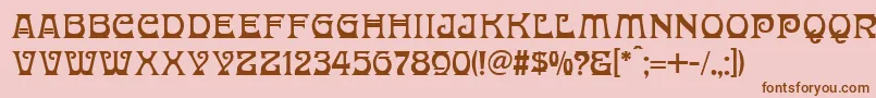 DonaldinaNormal Font – Brown Fonts on Pink Background