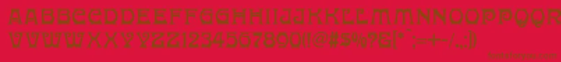 DonaldinaNormal Font – Brown Fonts on Red Background