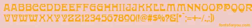 DonaldinaNormal Font – Orange Fonts on Pink Background