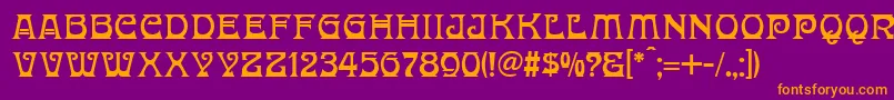 DonaldinaNormal Font – Orange Fonts on Purple Background