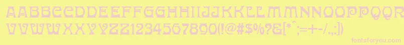 DonaldinaNormal Font – Pink Fonts on Yellow Background