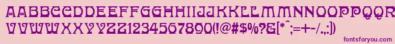 DonaldinaNormal Font – Purple Fonts on Pink Background