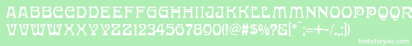 DonaldinaNormal Font – White Fonts on Green Background