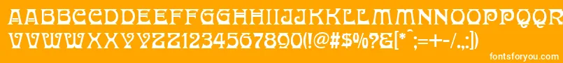 フォントDonaldinaNormal – オレンジの背景に白い文字