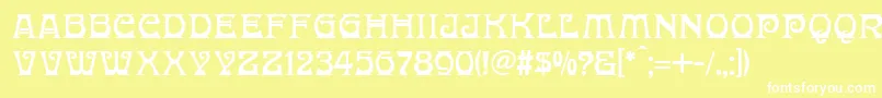 DonaldinaNormal Font – White Fonts on Yellow Background