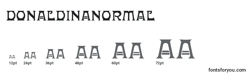 DonaldinaNormal Font Sizes