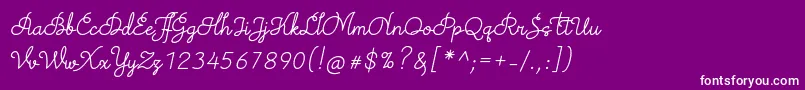 fuente TheodistaDecallyItalic – Fuentes Blancas Sobre Fondo Morado