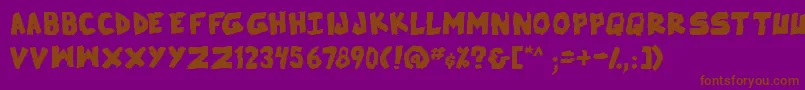 Police SkrunchBold – polices brunes sur fond violet