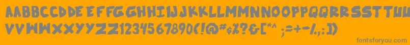SkrunchBold Font – Gray Fonts on Orange Background