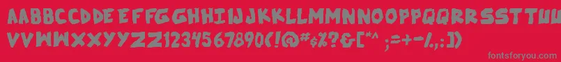 SkrunchBold Font – Gray Fonts on Red Background