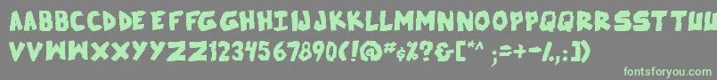 SkrunchBold Font – Green Fonts on Gray Background