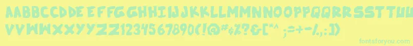 More about SkrunchBold Font SkrunchBold Font – Green Fonts on Yellow Background