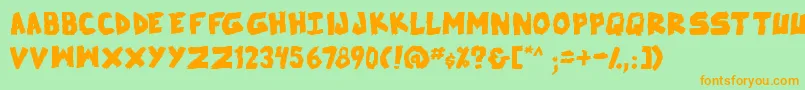 En savoir plus sur la police SkrunchBold Police SkrunchBold – polices orange sur fond vert