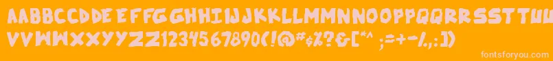 SkrunchBold Font – Pink Fonts on Orange Background