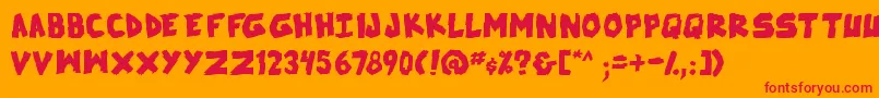 fuente SkrunchBold – Fuentes Rojas Sobre Fondo Naranja