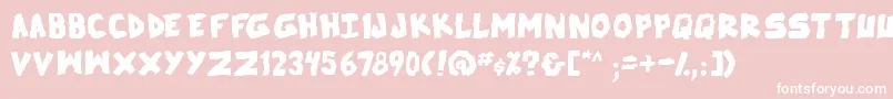 SkrunchBold Font – White Fonts on Pink Background