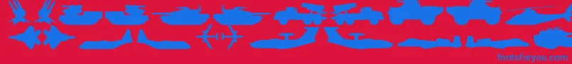 Weitere Informationen zur MilitaryRpg-Schriftart MilitaryRpg-Schriftart – Blaue Schriften auf rotem Hintergrund