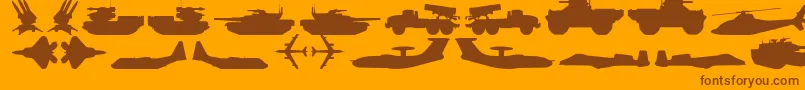 Police MilitaryRpg – polices brunes sur fond orange