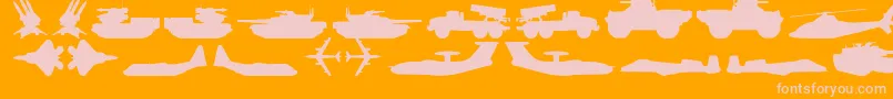 Saiba mais sobre a fonte MilitaryRpg Fonte MilitaryRpg – fontes rosa em um fundo laranja