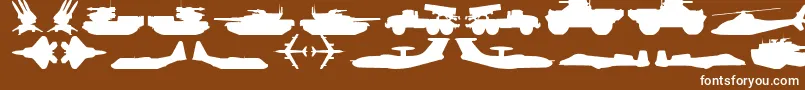 Шрифт MilitaryRpg – белые шрифты на коричневом фоне