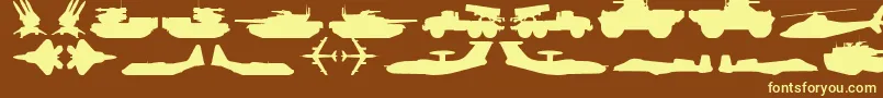fuente MilitaryRpg – Fuentes Amarillas Sobre Fondo Marrón
