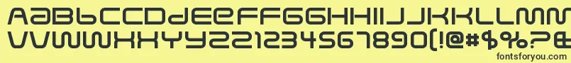 SavedbyzeroRegular Font – Black Fonts on Yellow Background