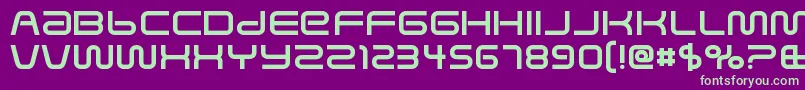 SavedbyzeroRegular Font – Green Fonts on Purple Background