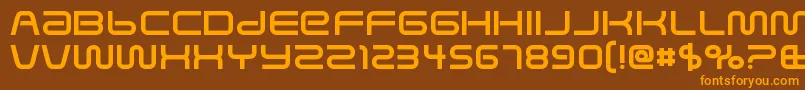 SavedbyzeroRegular Font – Orange Fonts on Brown Background