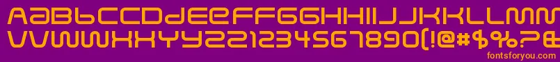 SavedbyzeroRegular Font – Orange Fonts on Purple Background