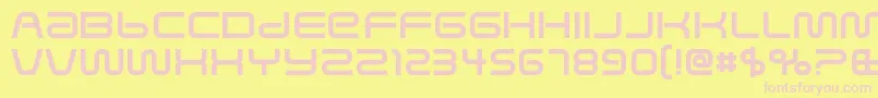 SavedbyzeroRegular Font – Pink Fonts on Yellow Background