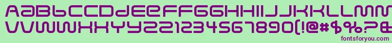 SavedbyzeroRegular Font – Purple Fonts on Green Background