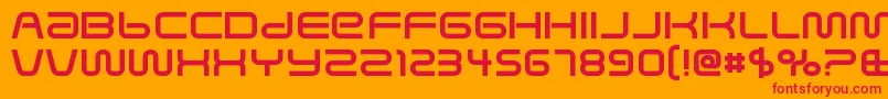 SavedbyzeroRegular Font – Red Fonts on Orange Background