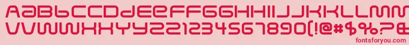 SavedbyzeroRegular Font – Red Fonts on Pink Background