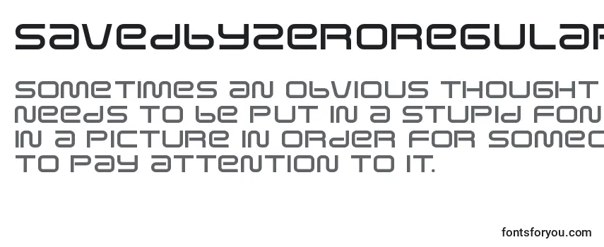 Review of the SavedbyzeroRegular Font